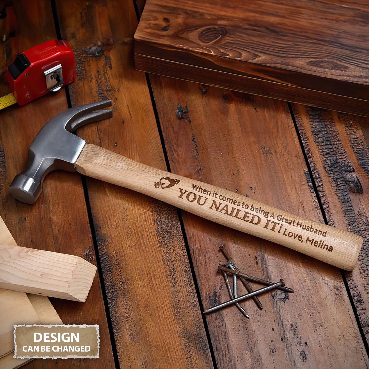 You Nailed It Personalized Wooden Engraved Hammer, Framing Hammer, Happy Father's Day Gifts