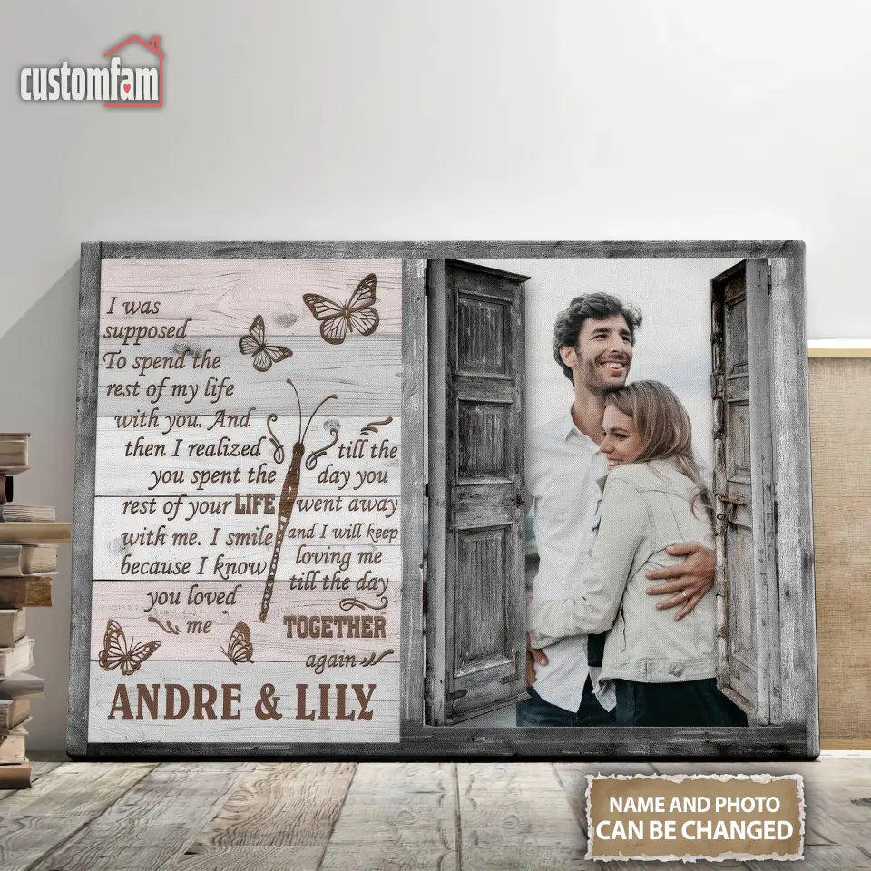 Personalized Canvas Wall Art, Gifts For Couples, Custom Name Framed Canvas, Wedding Anniversary Gift For Husband And Wife, Best Gift For Lover