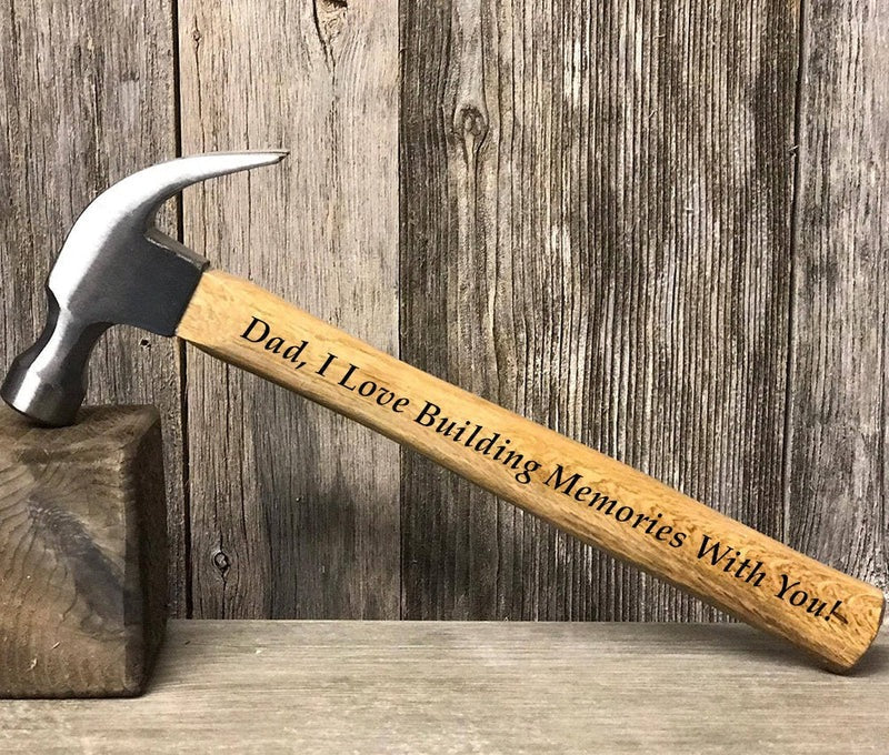 Building Memories With Dad Laser Personalized Engraved Hammer, Framing Hammer, Father's Day Gifts