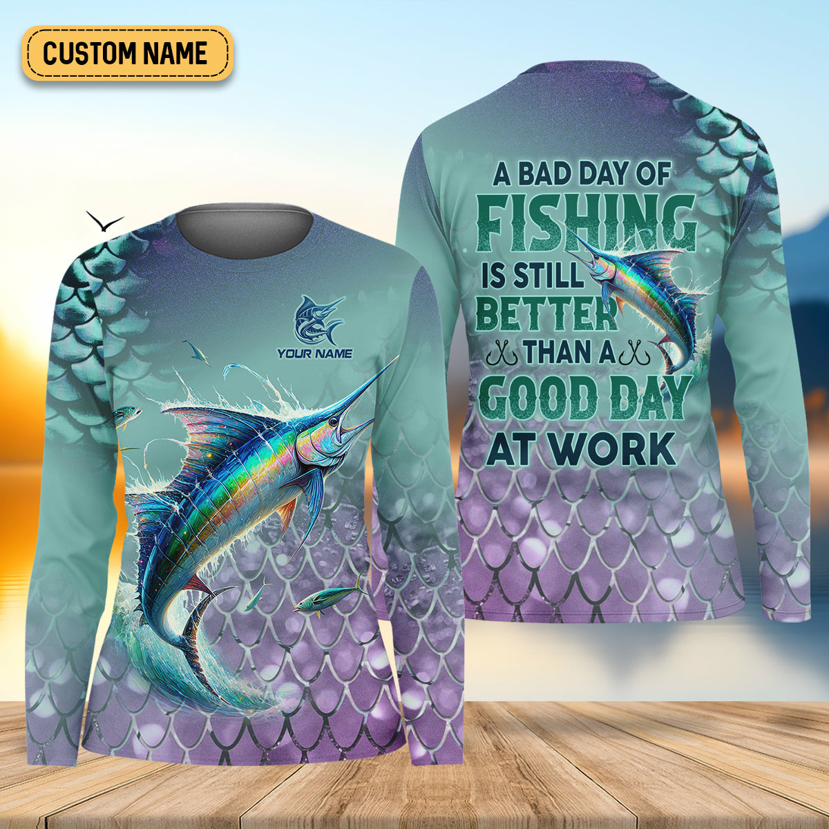 A Bad Day Of Fishing Is Still Better Than A Good Day At Work SPF Shirt, Funny Fishing Shirt, Women Fishing Shirt