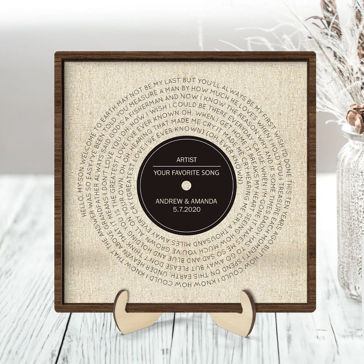 Personalized Vinyl Record First Dance Song Lyrics Wall Art, Anniversary Gifts