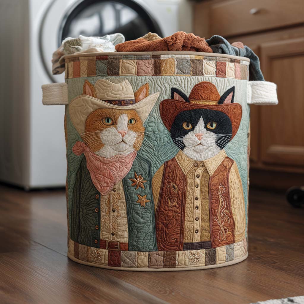 Cowboy Whiskers Laundry Basket Laundry Gifts, Housewarming Gift Ideas, Mother's Day Gifts