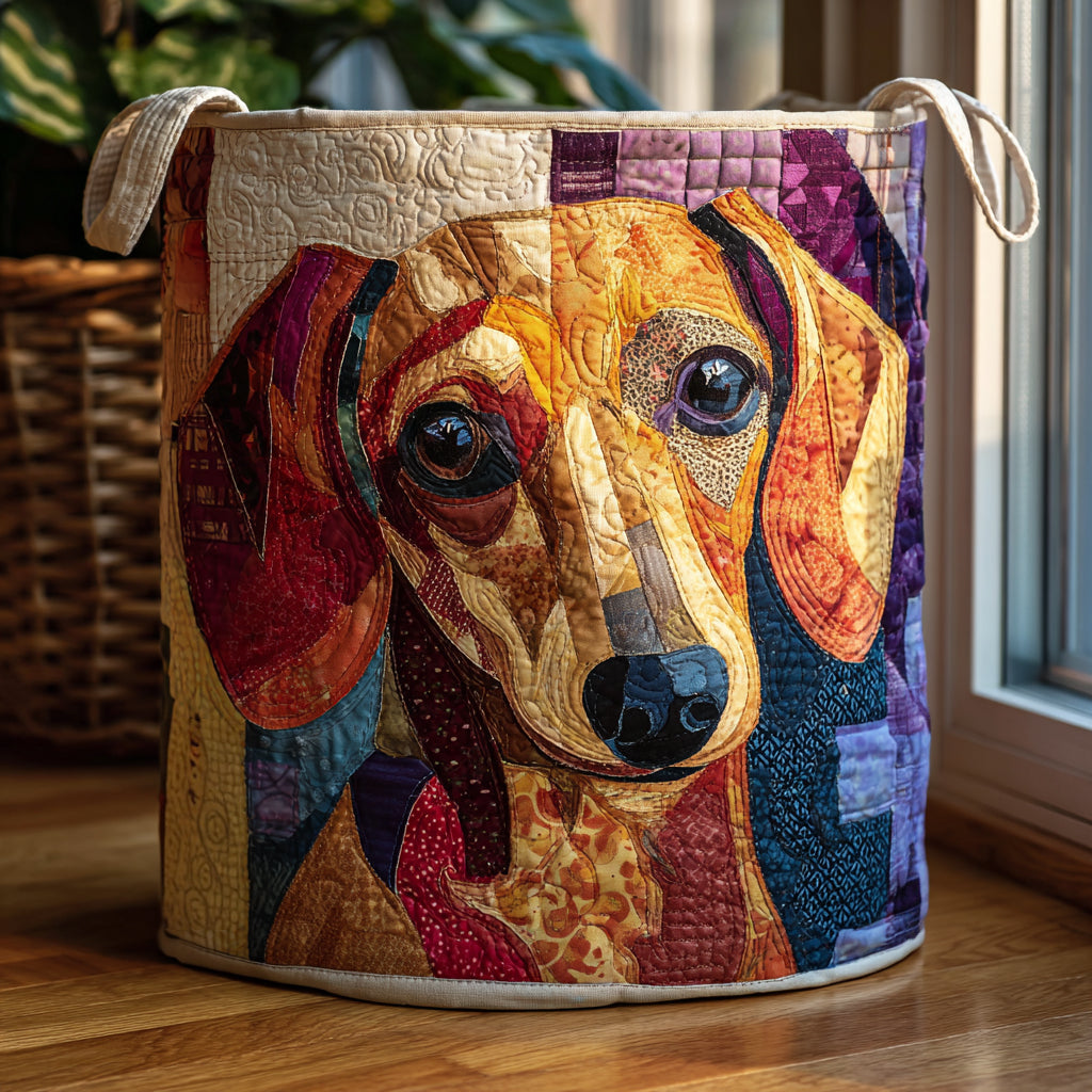 Cozy Dachshund Laundry Basket Laundry Gifts, Housewarming Gift Ideas, Mother's Day Gifts