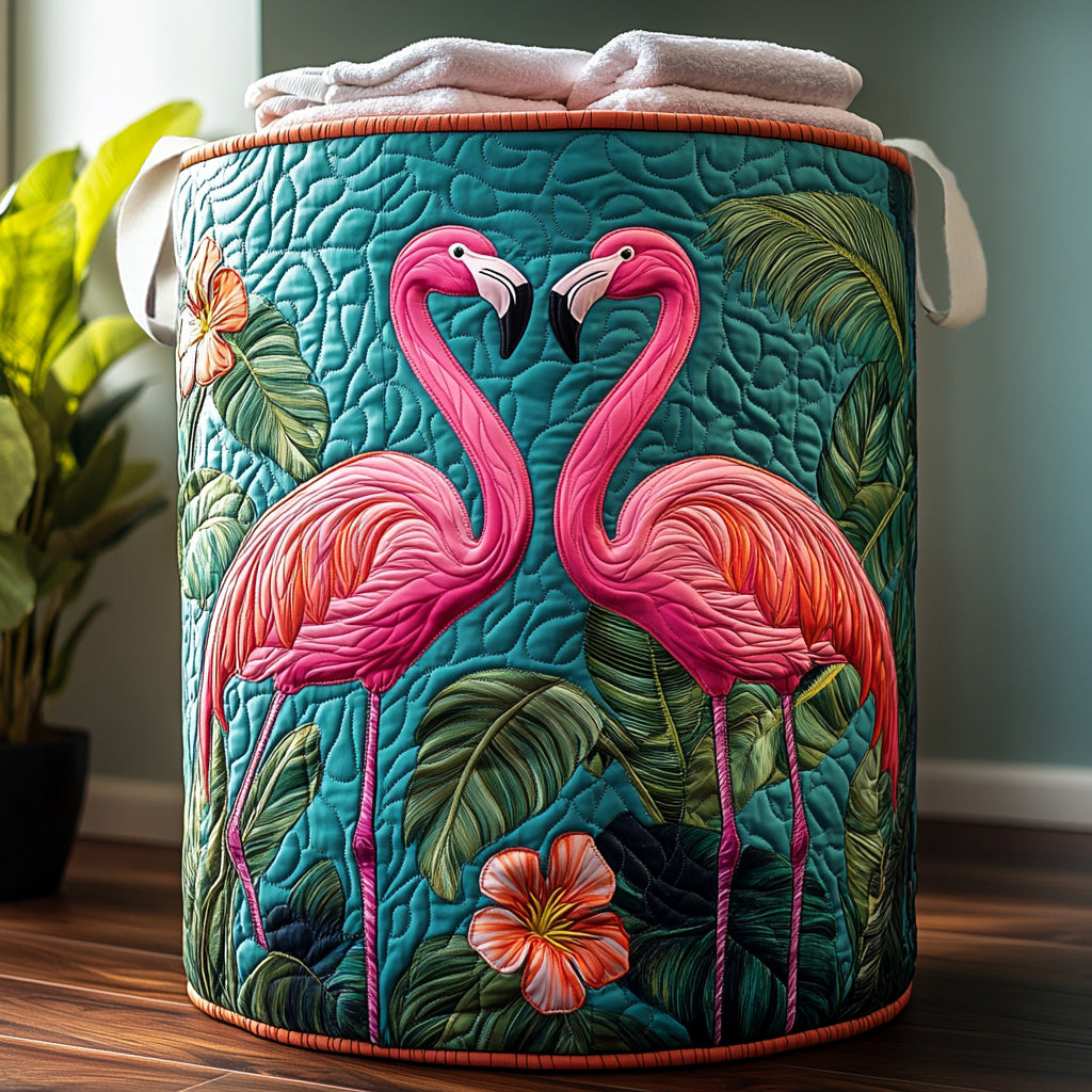 Flamingo Oasis Laundry Basket Laundry Gifts, Housewarming Gift Ideas, Mother's Day Gifts