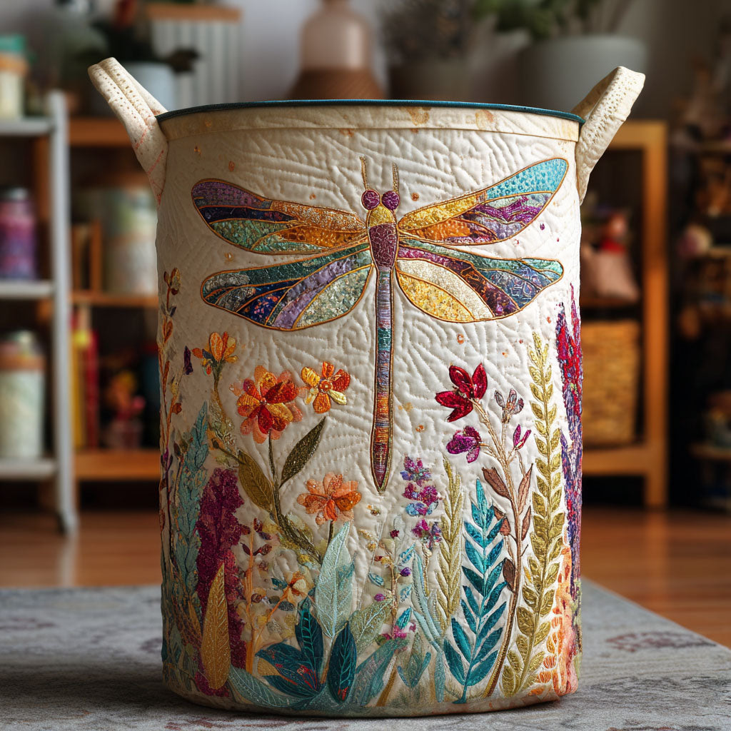 Floral Dragonfly Laundry Basket Laundry Gifts, Housewarming Gift Ideas, Mother's Day Gifts