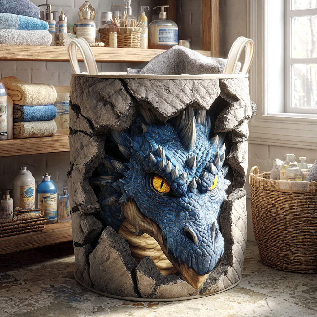 Frostbite Dragon Laundry Basket Laundry Gifts, Housewarming Gift Ideas, Mother's Day Gifts