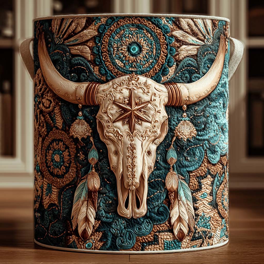 Golden Longhorn Laundry Basket Laundry Gifts, Housewarming Gift Ideas, Mother's Day Gifts