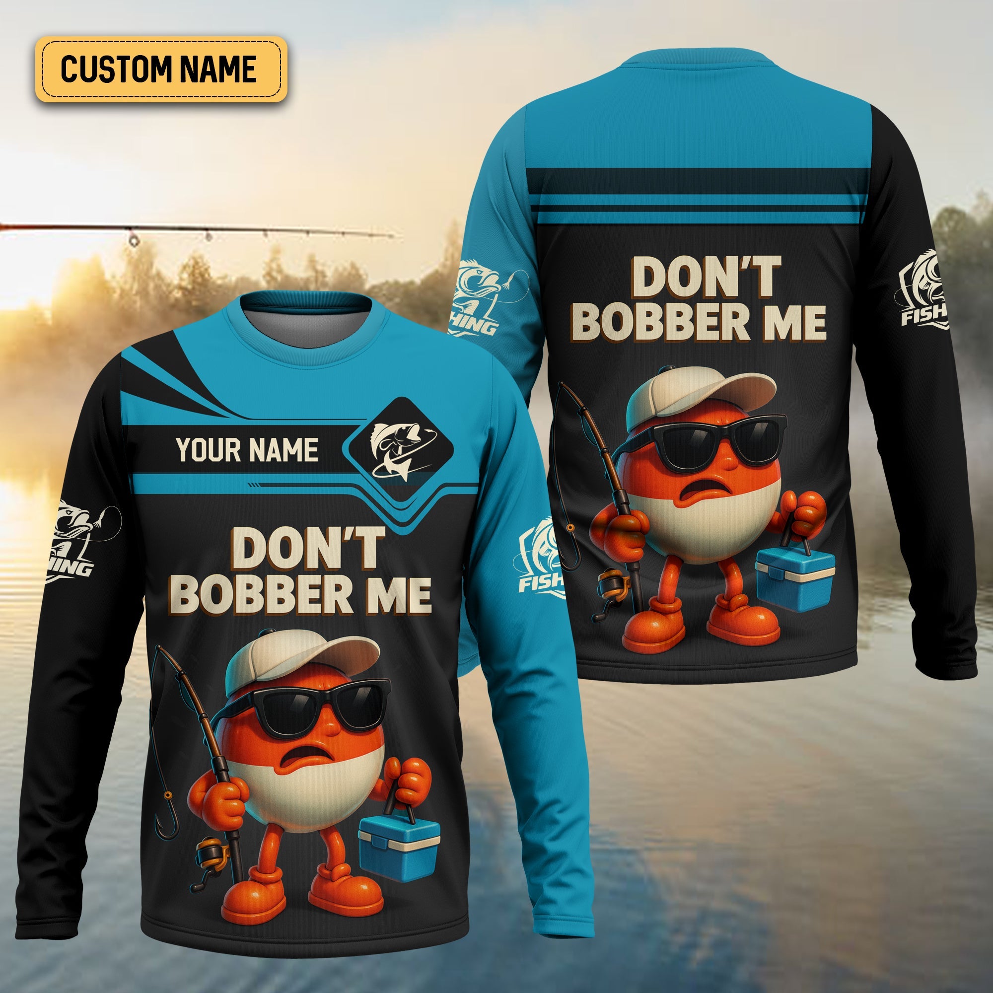 Don't Bobber Me SPF Shirts For Men, Funny Fishing Shirts, Gag Gifts For Men, Men Long Sleeve Shirt