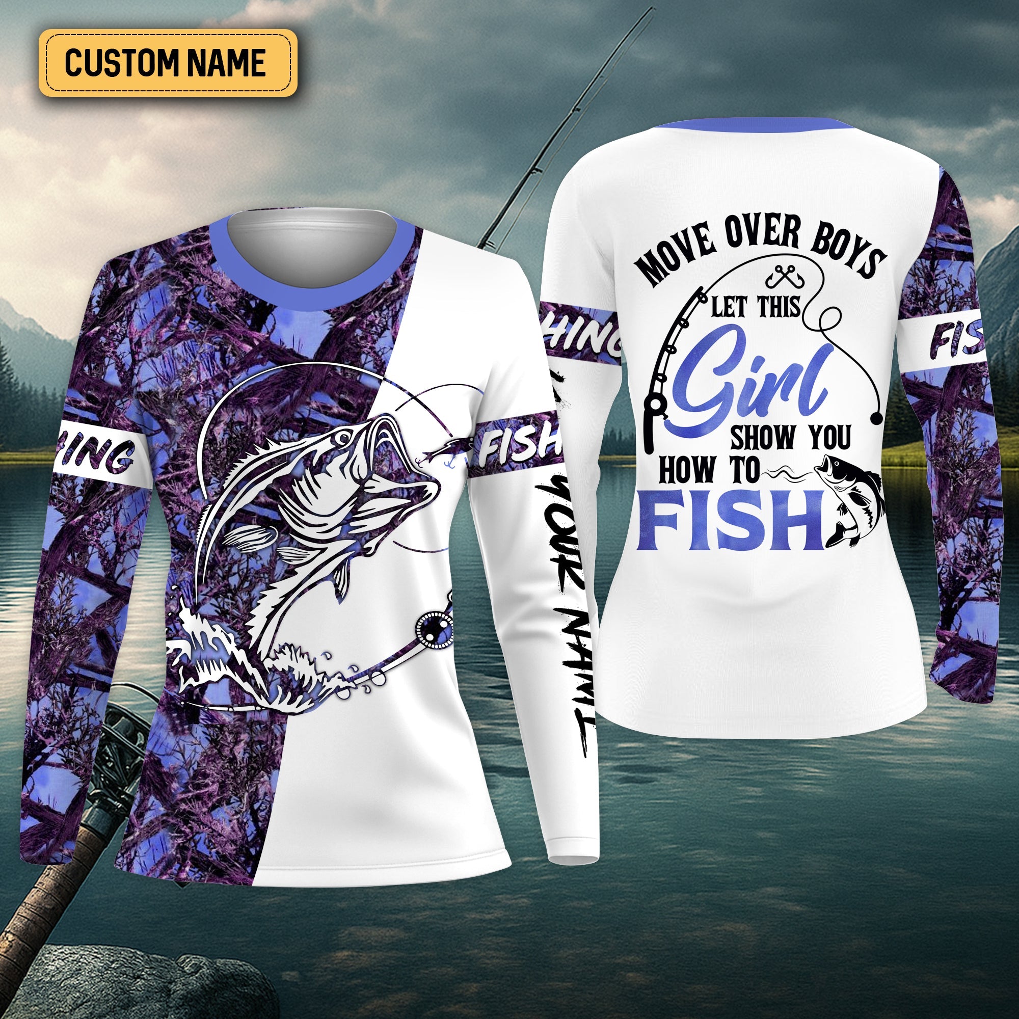 How To Fish, Purple Fishing Shirt, Fishing UPF Shirts,  Funny Fishing Shirts, UV Shirts For Women, Long Sleeve Sun Shirt