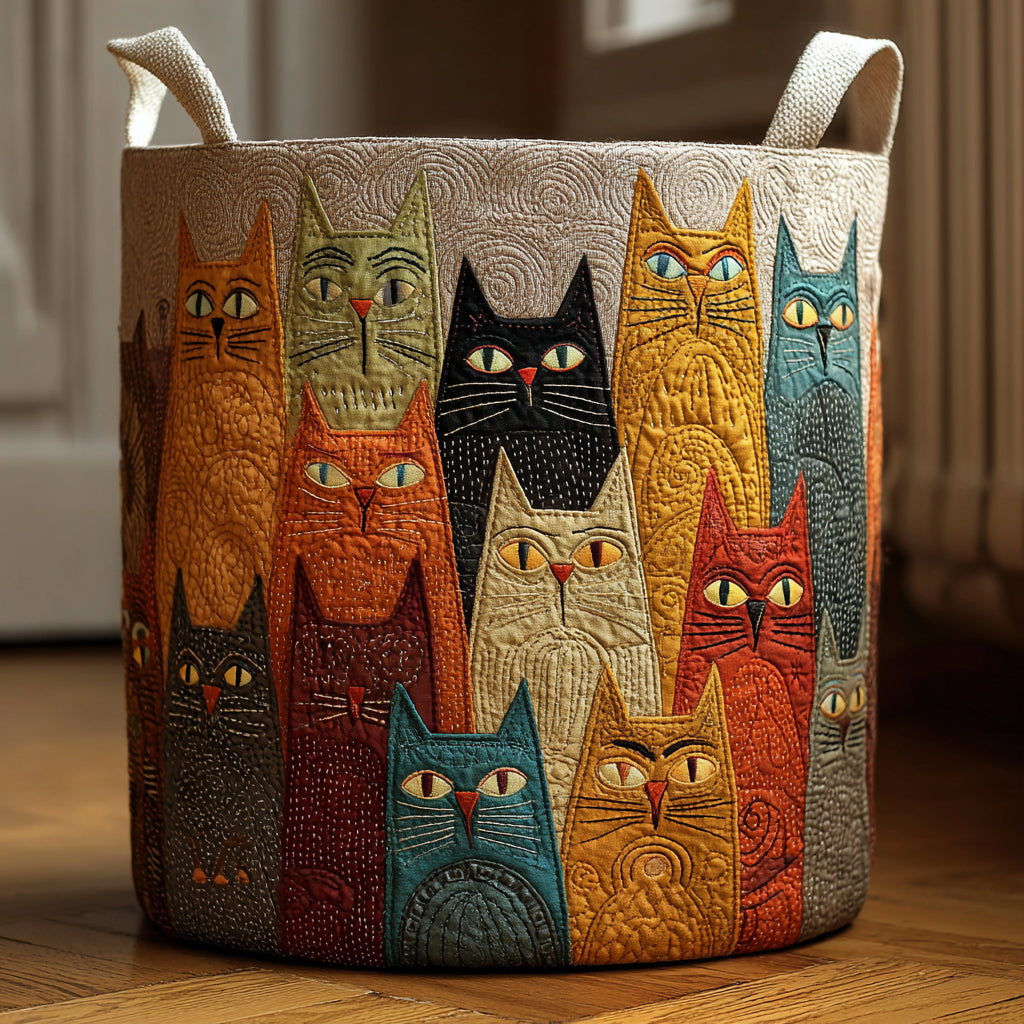 Happy Cats Laundry Basket Laundry Gifts, Housewarming Gift Ideas, Mother's Day Gifts