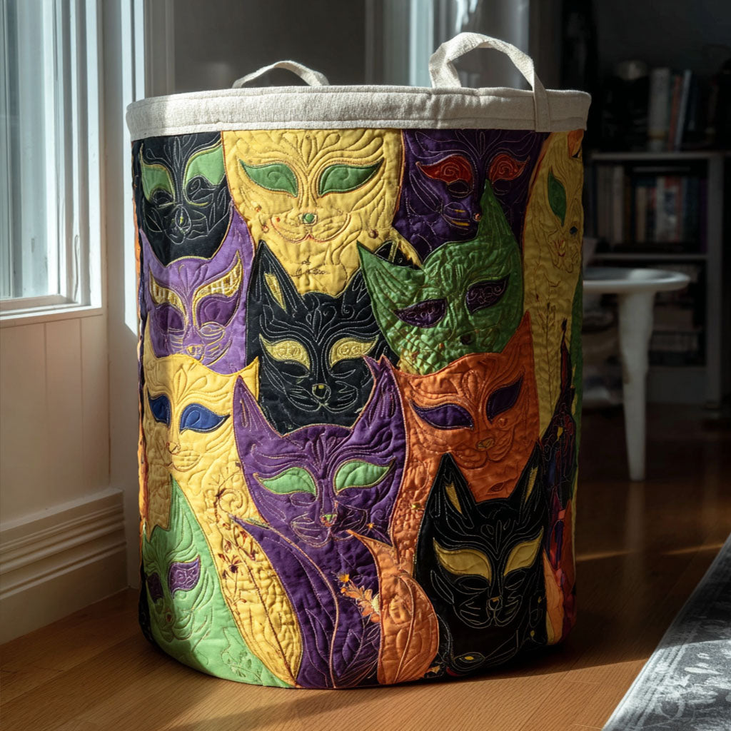 Mystic Mask Cats Laundry Basket Laundry Gifts, Housewarming Gift Ideas, Mother's Day Gifts