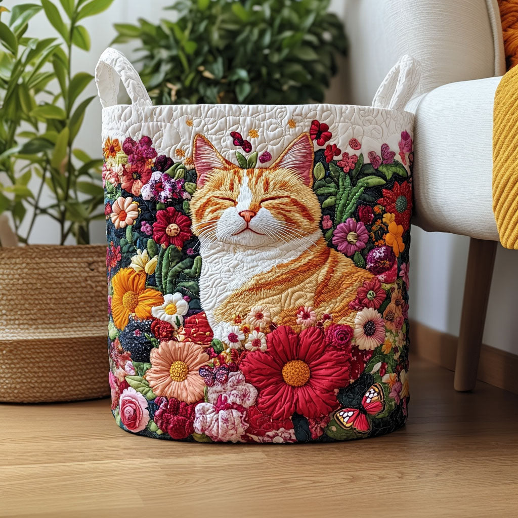 Petals and Purrs Laundry Basket Laundry Gifts, Housewarming Gift Ideas, Mother's Day Gifts