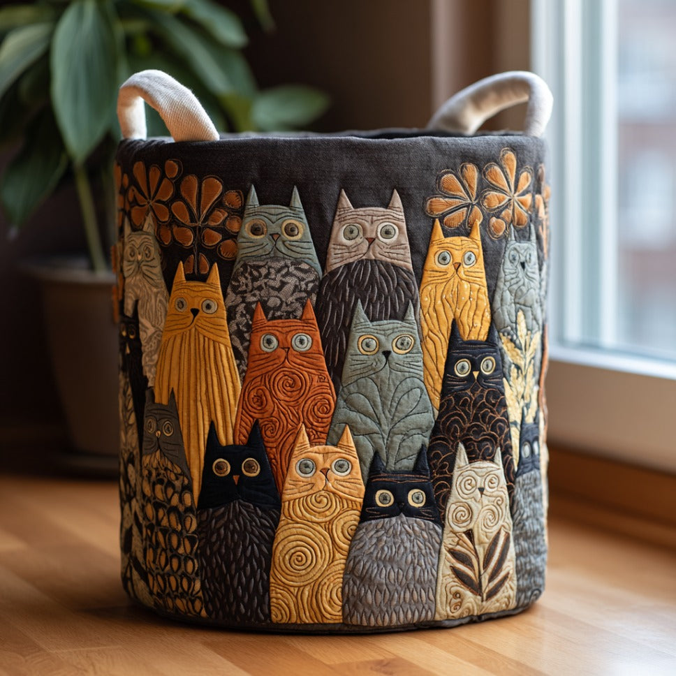 Relaxing Cats Laundry Basket Laundry Gifts, Housewarming Gift Ideas, Mother's Day Gifts