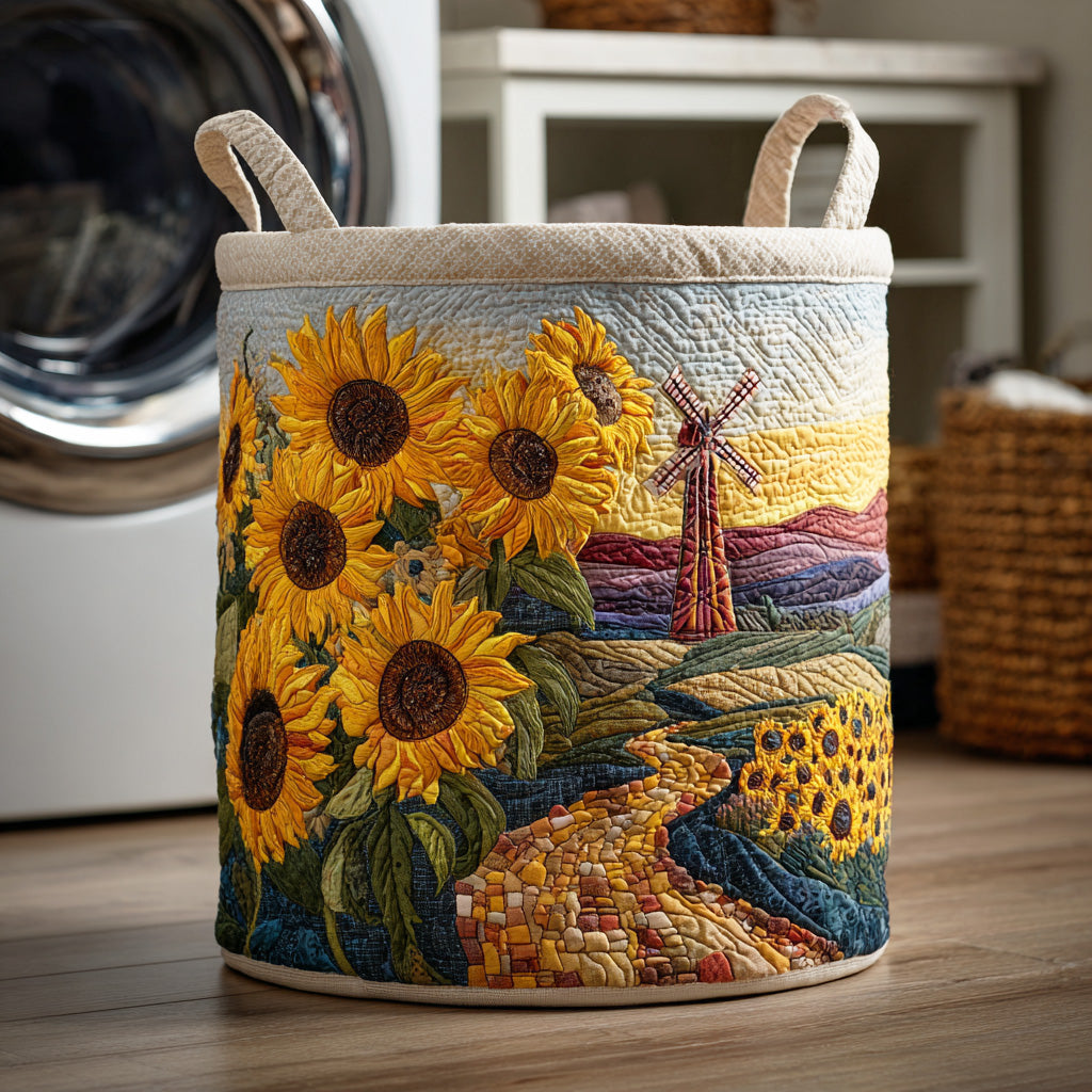 Sunflower Field Laundry Basket Laundry Gifts, Housewarming Gift Ideas, Mother's Day Gifts
