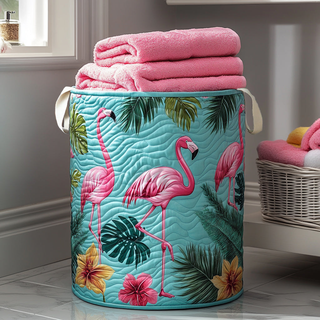 Tropical Flamingos Laundry Basket Laundry Gifts, Housewarming Gift Ideas, Mother's Day Gifts