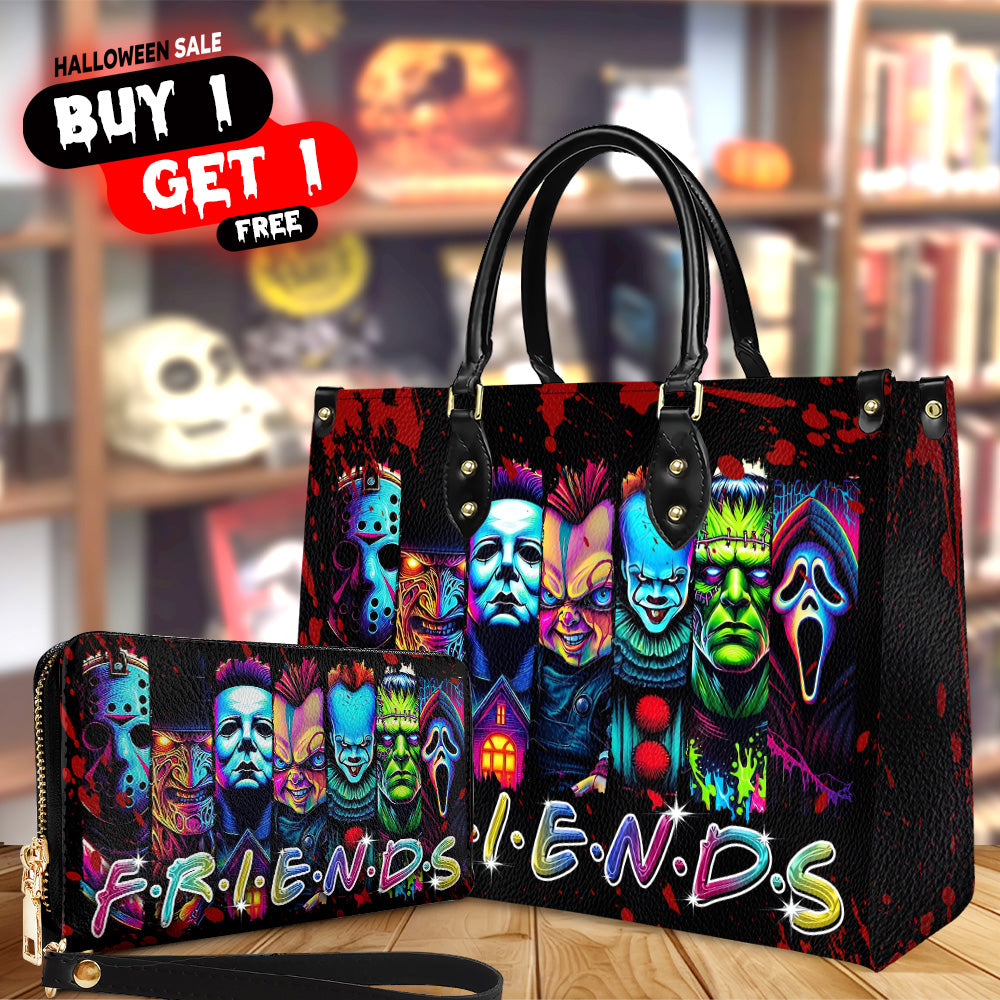 Horror Friends Purse Handbag Set - Women Leather Bag - Gothic Bags - Leather Bags Shoulder
