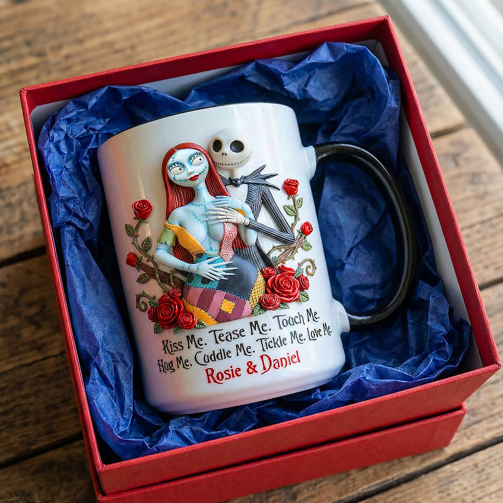 Naughty Couple Personalized Mug, Funny Valentines Gift For Gothic Couple, Personalized Gifts For Couple