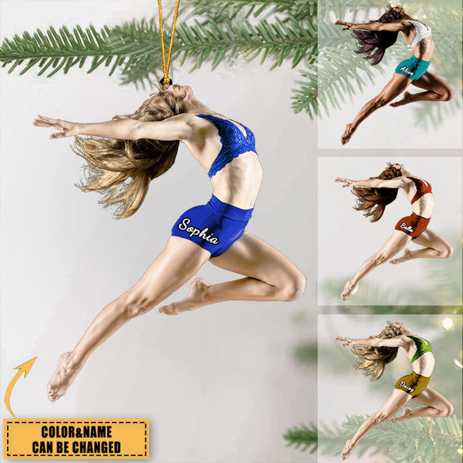 Personalized Acrylic Dancer Christmas Ornament, Gift For Dancer