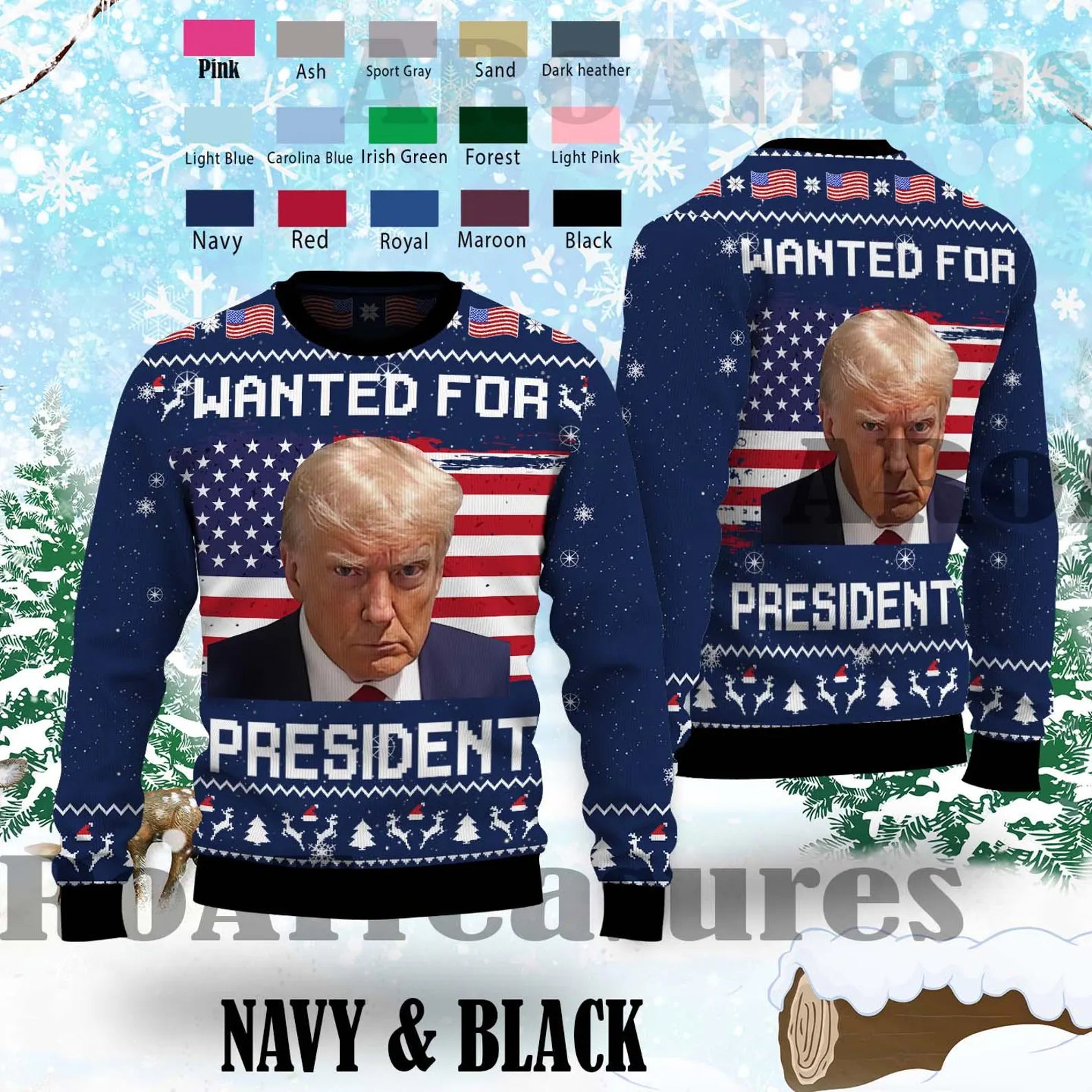 Trump 2024 Sweater, Vintage Christmas, Funny Political Shirts, Christmas Gifts