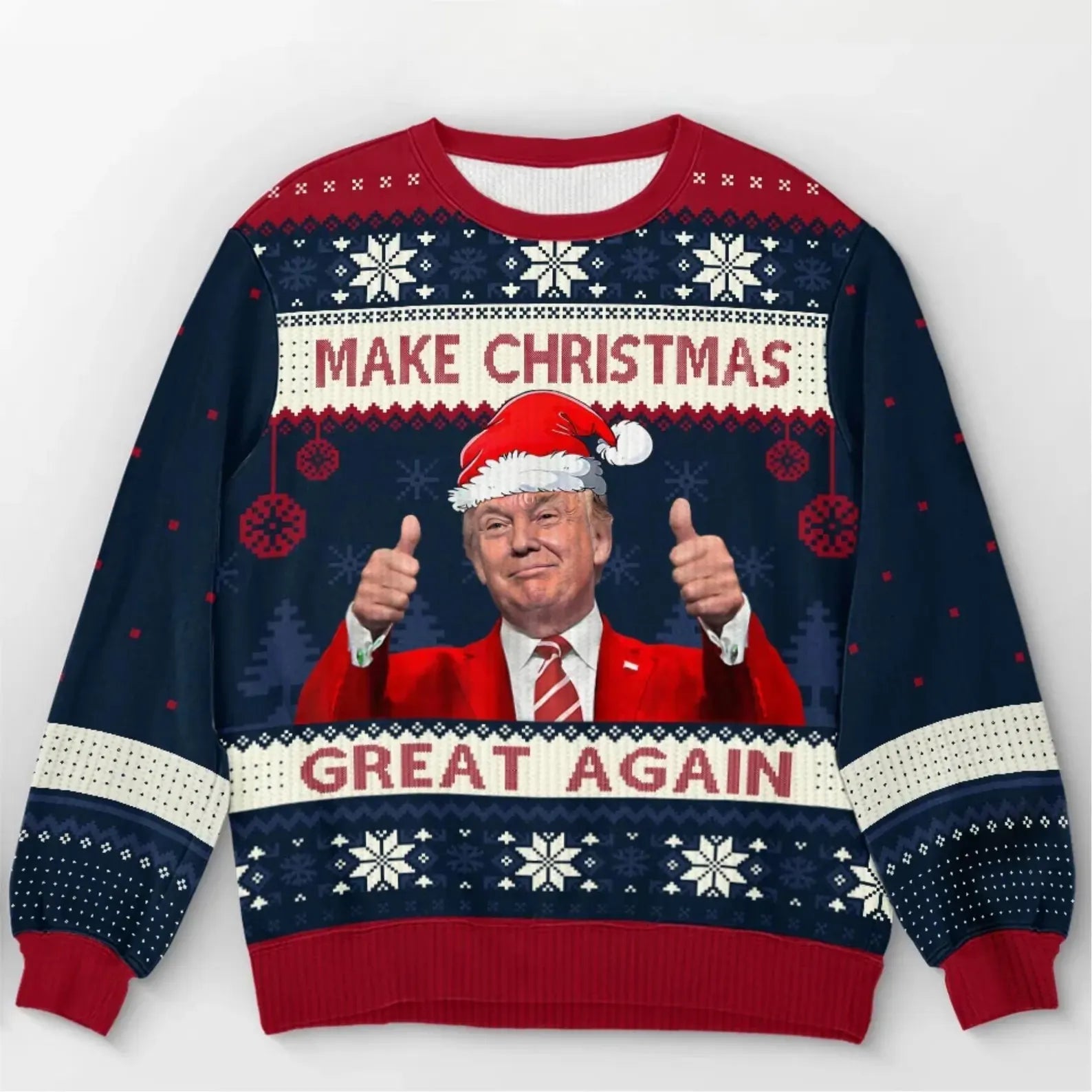 Make Christmas Great Again Trump2024 Ugly Sweater, Vintage Christmas,  Christmas Gifts