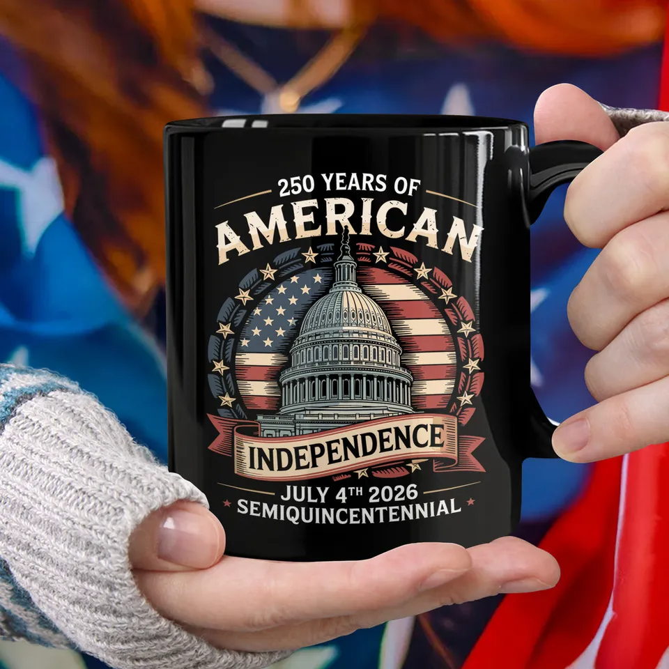 250 Years Of America Mug 4th Of July, Unique Patriotic Gifts Ceramic Coffee Mug