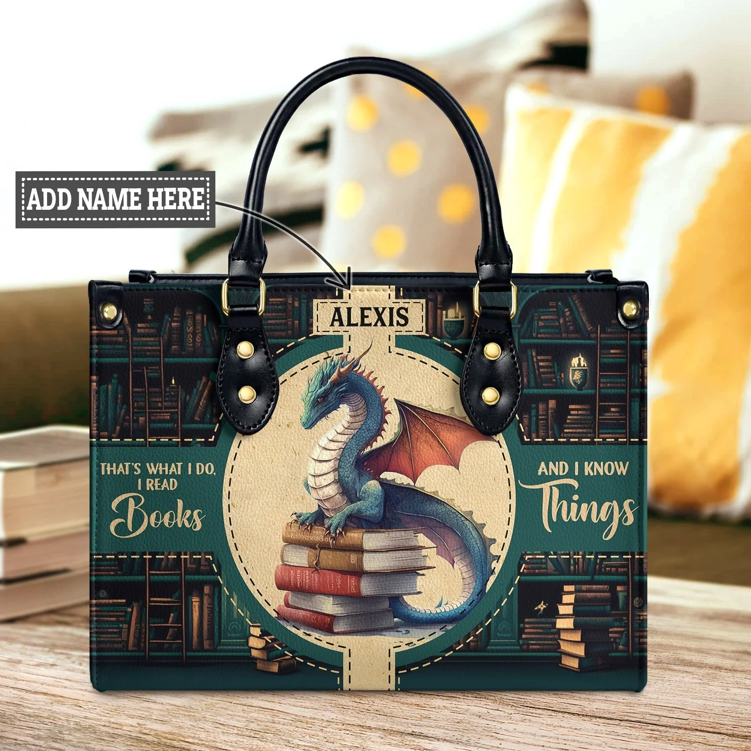 That's What I Do I Read Books Dragon Reading Handbags With Matching Wallets, Purse And Wallet Set, Bookish Gifts