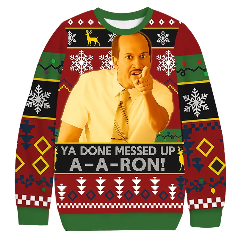 Ya Done Messed Up Key And Peele Ugly Sweater, Funny Christmas Ugly Sweatshirt, Xmas Ugly Sweater