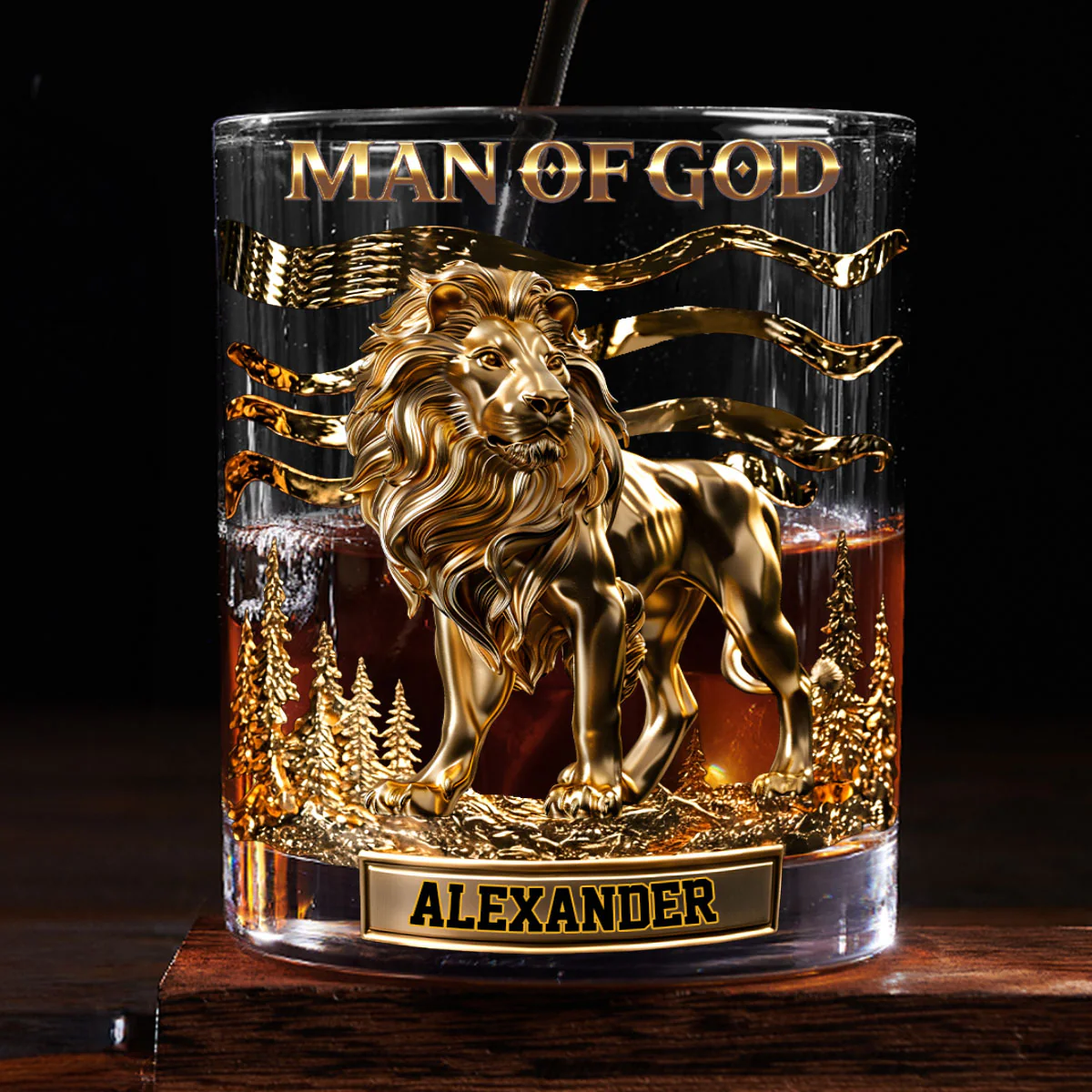 Man Of God Custom Whiskey Glass, Personalized Whiskey Glasses, Gifts For Bourbon Drinkers