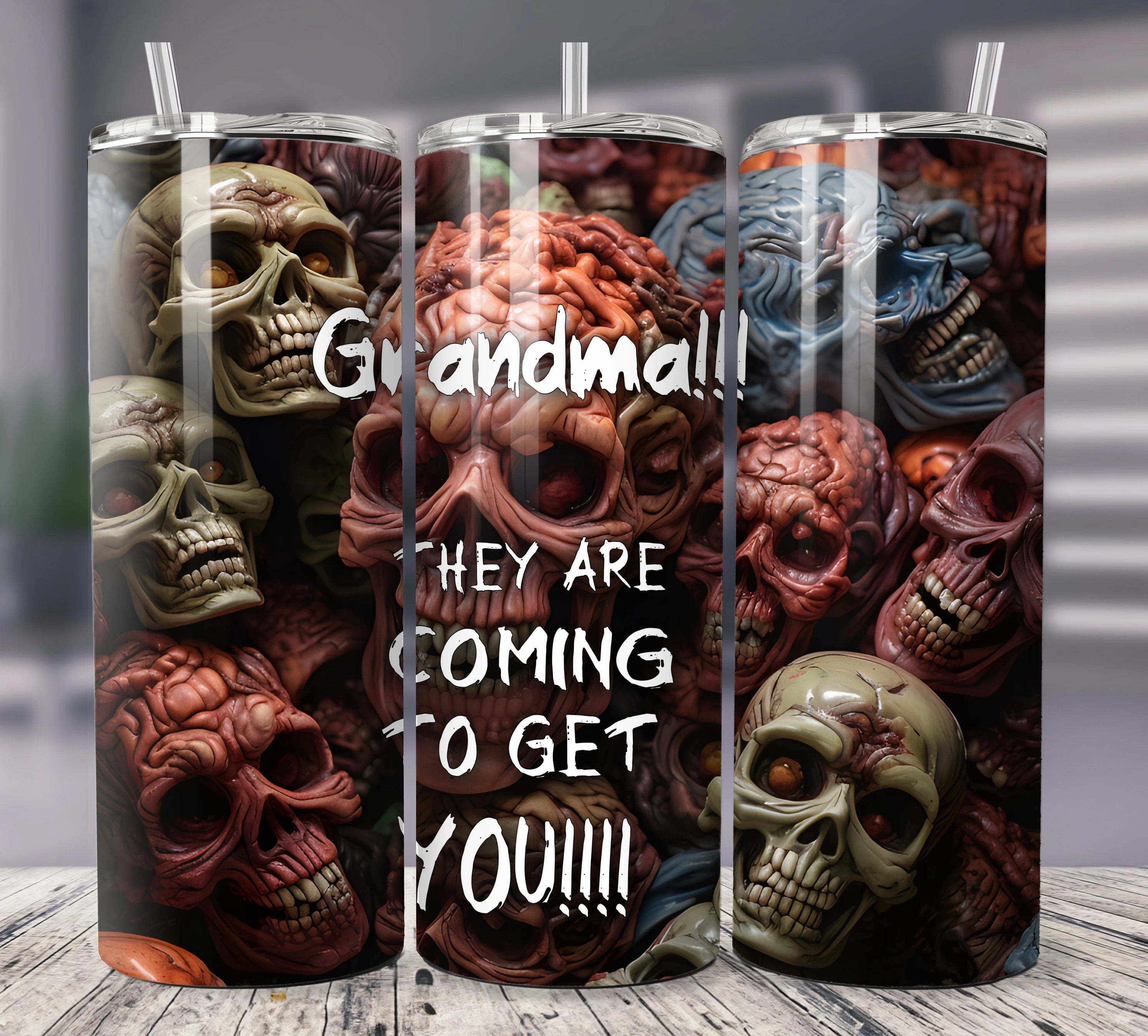 Funny Halloween Zombie 20oz 30oz Tumbler, They Are Coming To Get You, Halloween Gift Idea