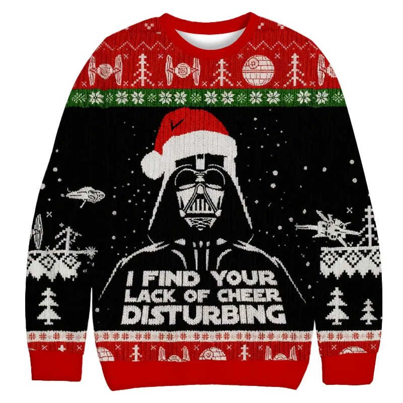 I Find Your Lack Of Cheer Disturbing Vintage Christmas Sweater, Ugly Xmas Sweater, Christmas Ugly Sweatshirt