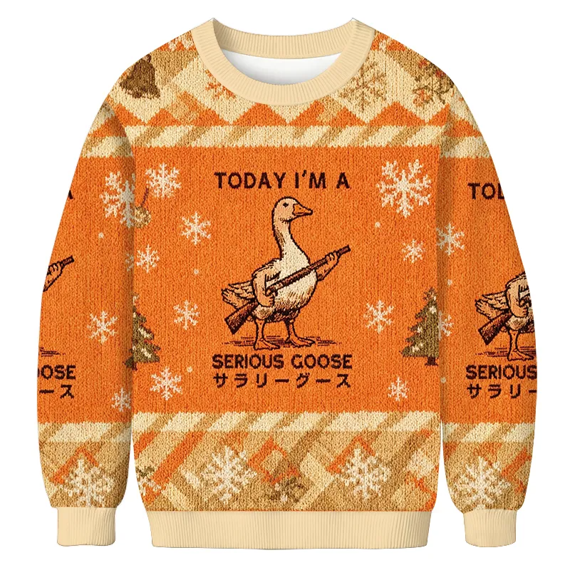 Today I'm A Serious Goose Vintage Christmas Sweater, Ugly Xmas Sweater, Christmas Ugly Sweatshirt