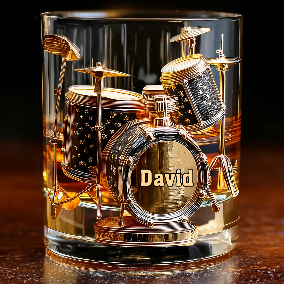 Cool Drum Set Custom Whiskey Glasses, Gift For Whiskey Lover, Custom Rocks Glasses, Presents For Drummers