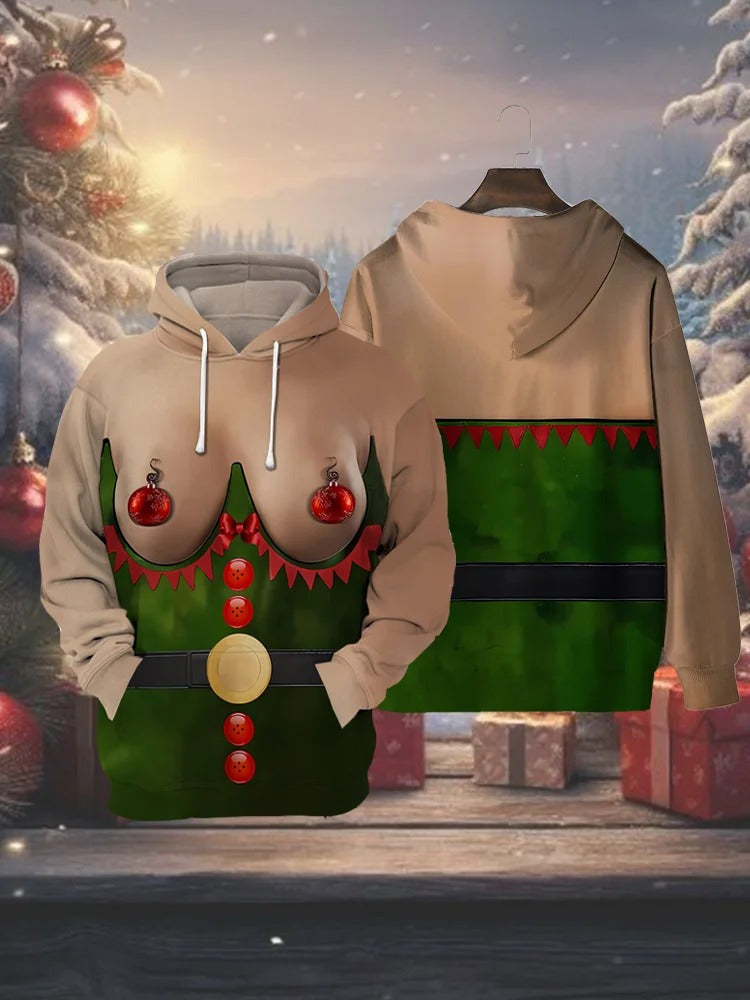 Christmas Funny Costumes Sweatshirt, Ugly Christmas Sweater, Christmas Hoodie