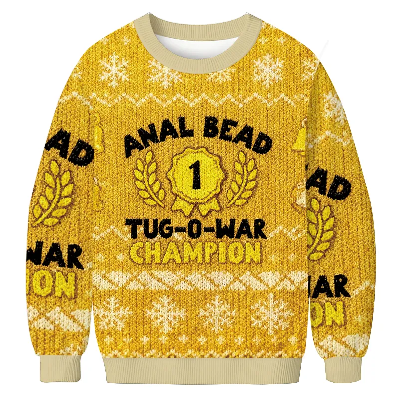 Bead Tug O War Champion Ugly Sweater, Funny Ugly Christmas Sweater, Christmas Ugly Sweatshirt