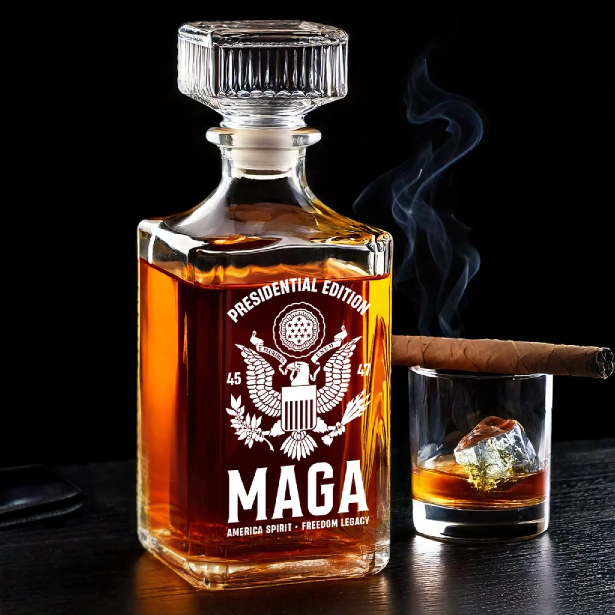 Republican State Glass Whiskey Decanter Set American Glassware Wine Glasses Set