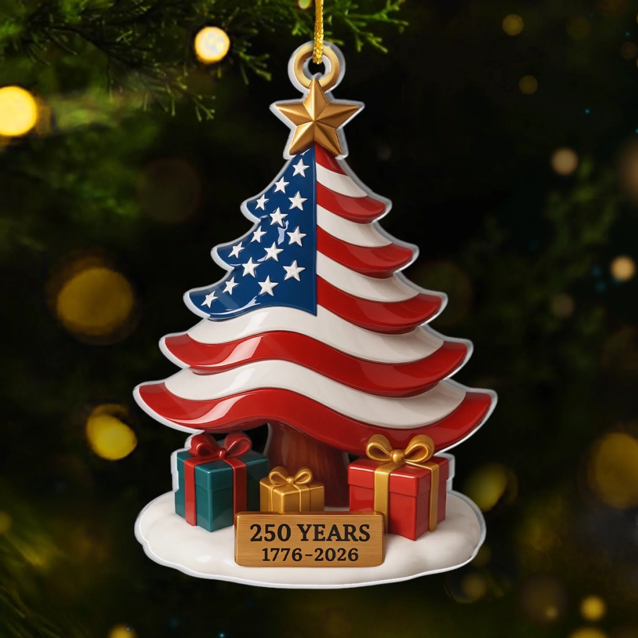 45 47 Republican State Acrylic Ornament, US Patriotic Pride, Patriotic Christmas Ornaments