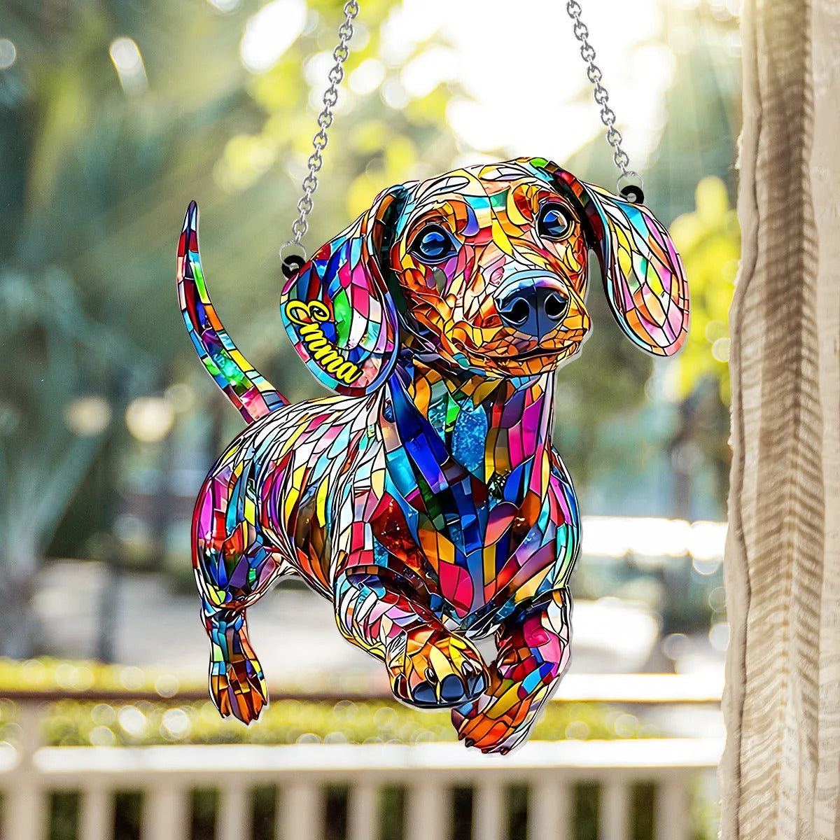 Dachshunds Dog Acrylic Suncatcher Ornament, Gift For Dog Lover, Crystal Window Suncatchers