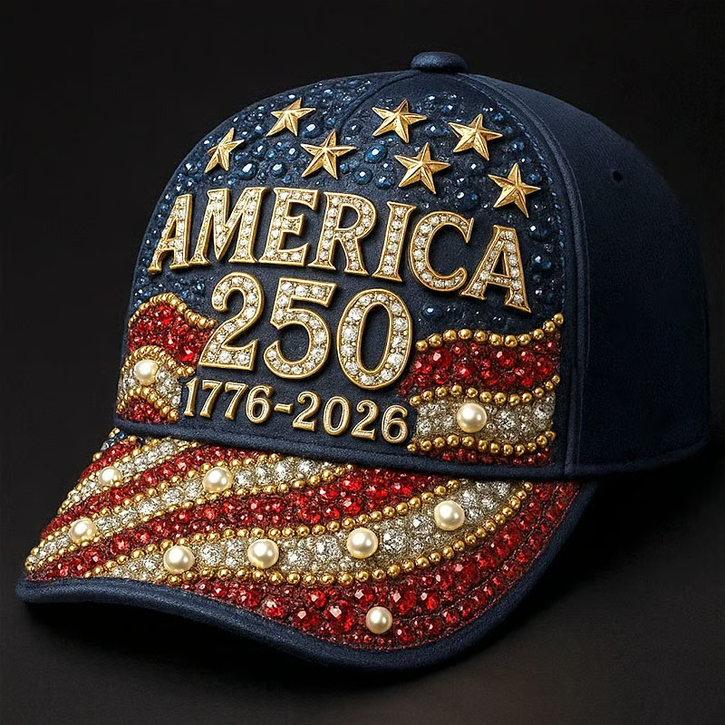 America's 250th Anniversary 250 Years 1776-2026 Printed Baseball Cap, USA 1776-2026 Classic Cap