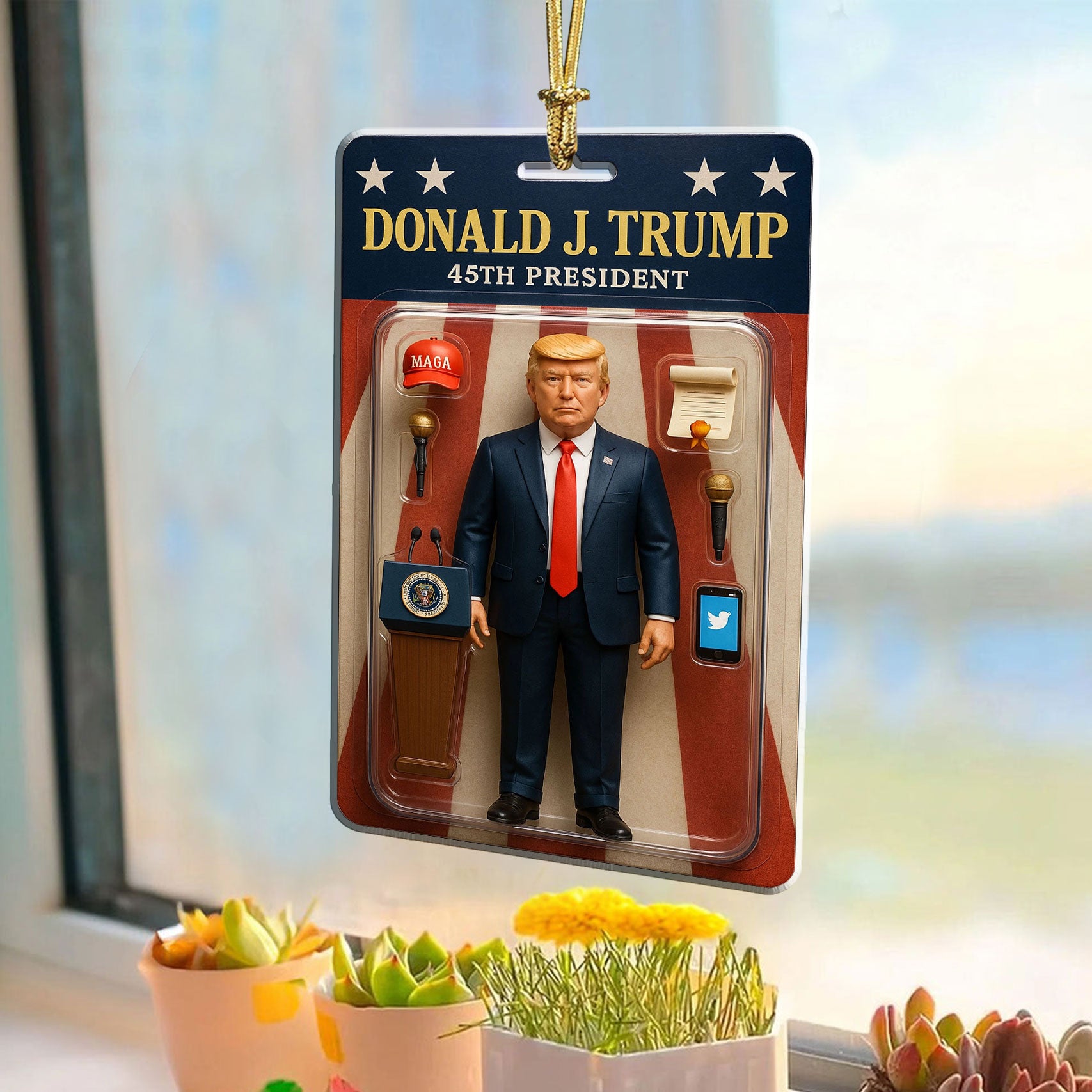 Donald Trump 45th President Acrylic Card, Political Gift, Trump Supporters Gifts