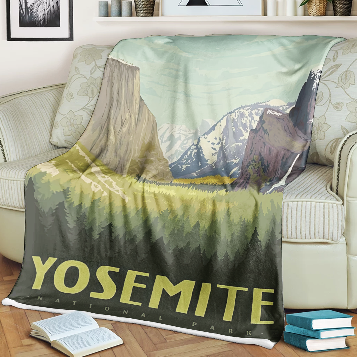 Yosemite National Park Fleece Blanket, Gifts For National Park Lovers, Outdoor Blanket